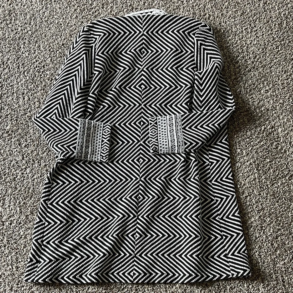 Chico's Pieced Jacquard Topper cardigan size1/M